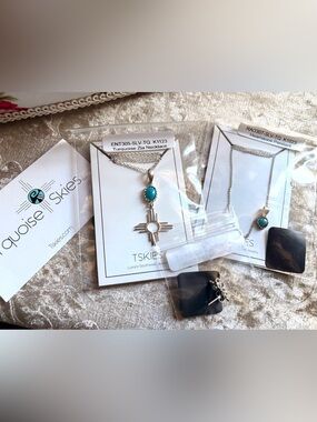 Turquoise Zia Sunburst Pendant Necklace in Turquoise and Silver